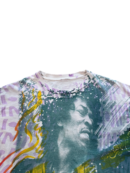 (L) Vintage 90s Jimi Hendrix AOP Tee