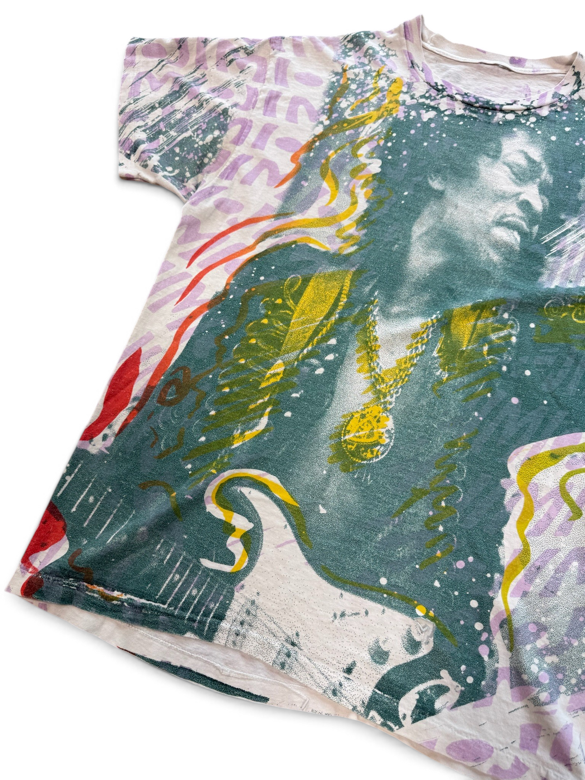 (L) Vintage 90s Jimi Hendrix AOP Tee
