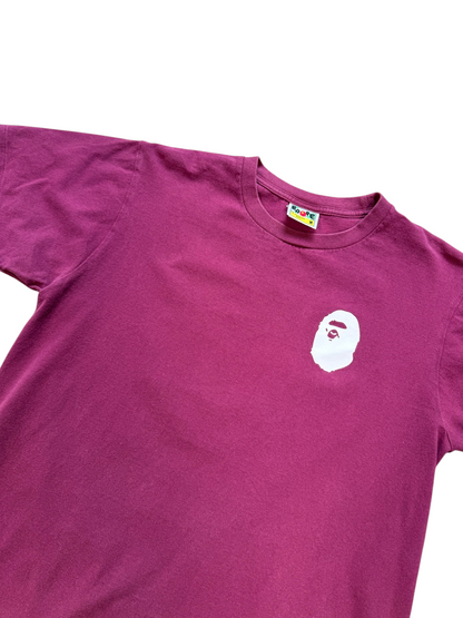 (M) Bape Logos Tee Burgundy