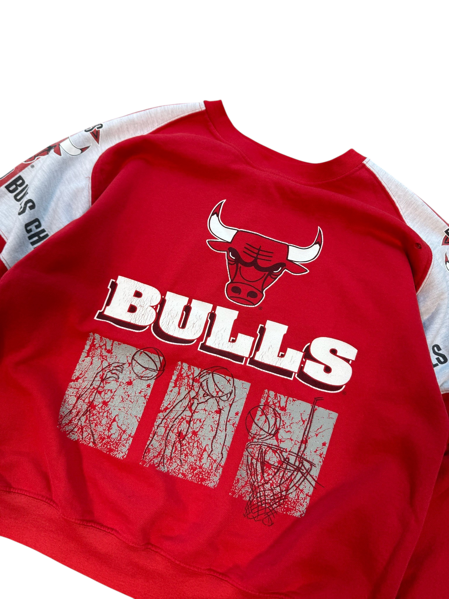 (XL) 90s Chicago Bulls Shoulder Logo Crewneck