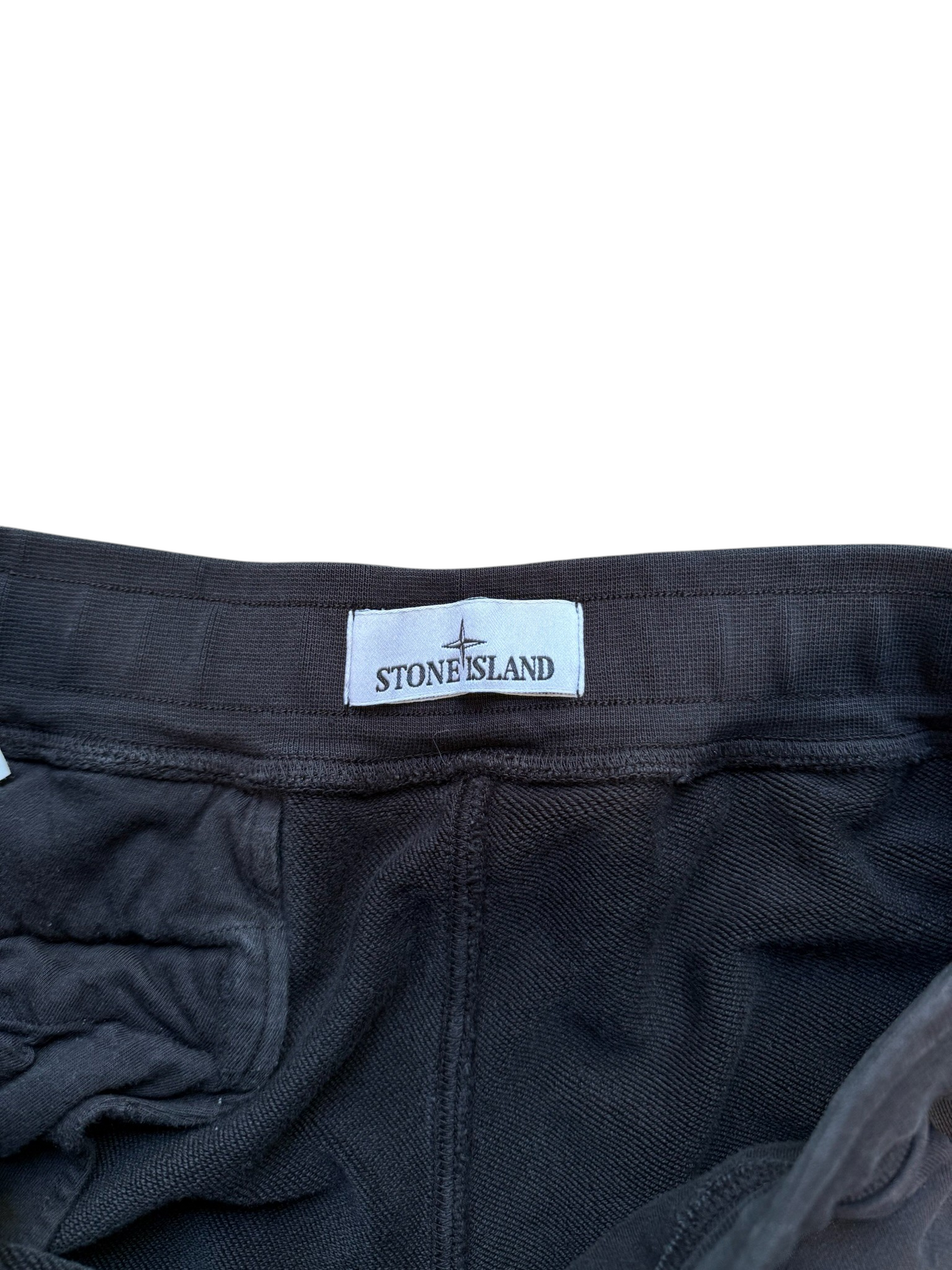 (L) Stone Island Black Cargo Sweatpants