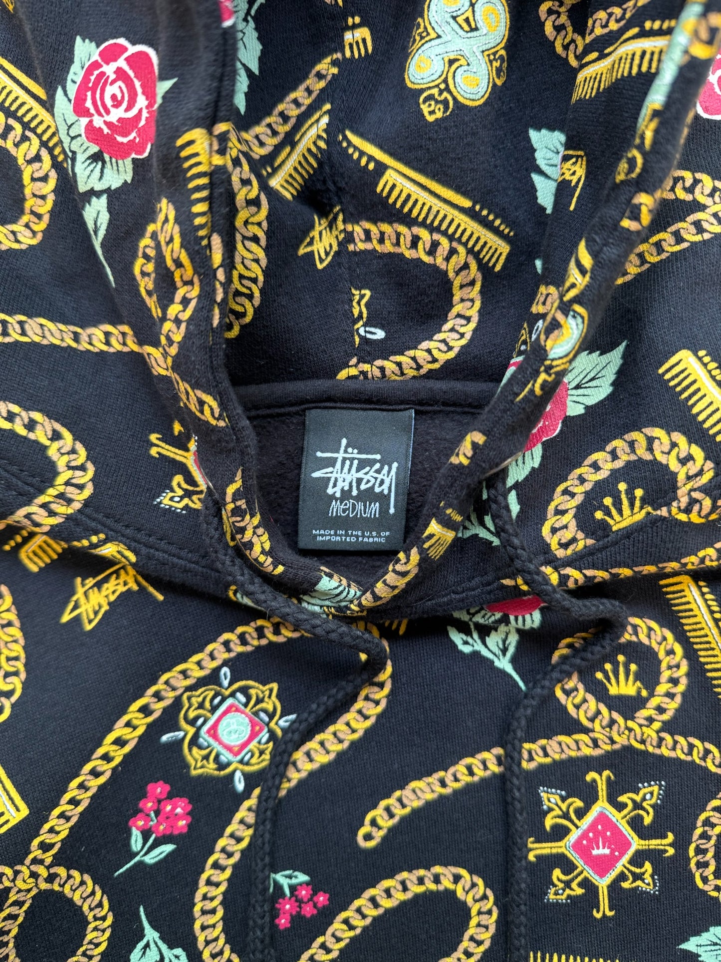 (M) Stussy Chains & Roses Hoodie