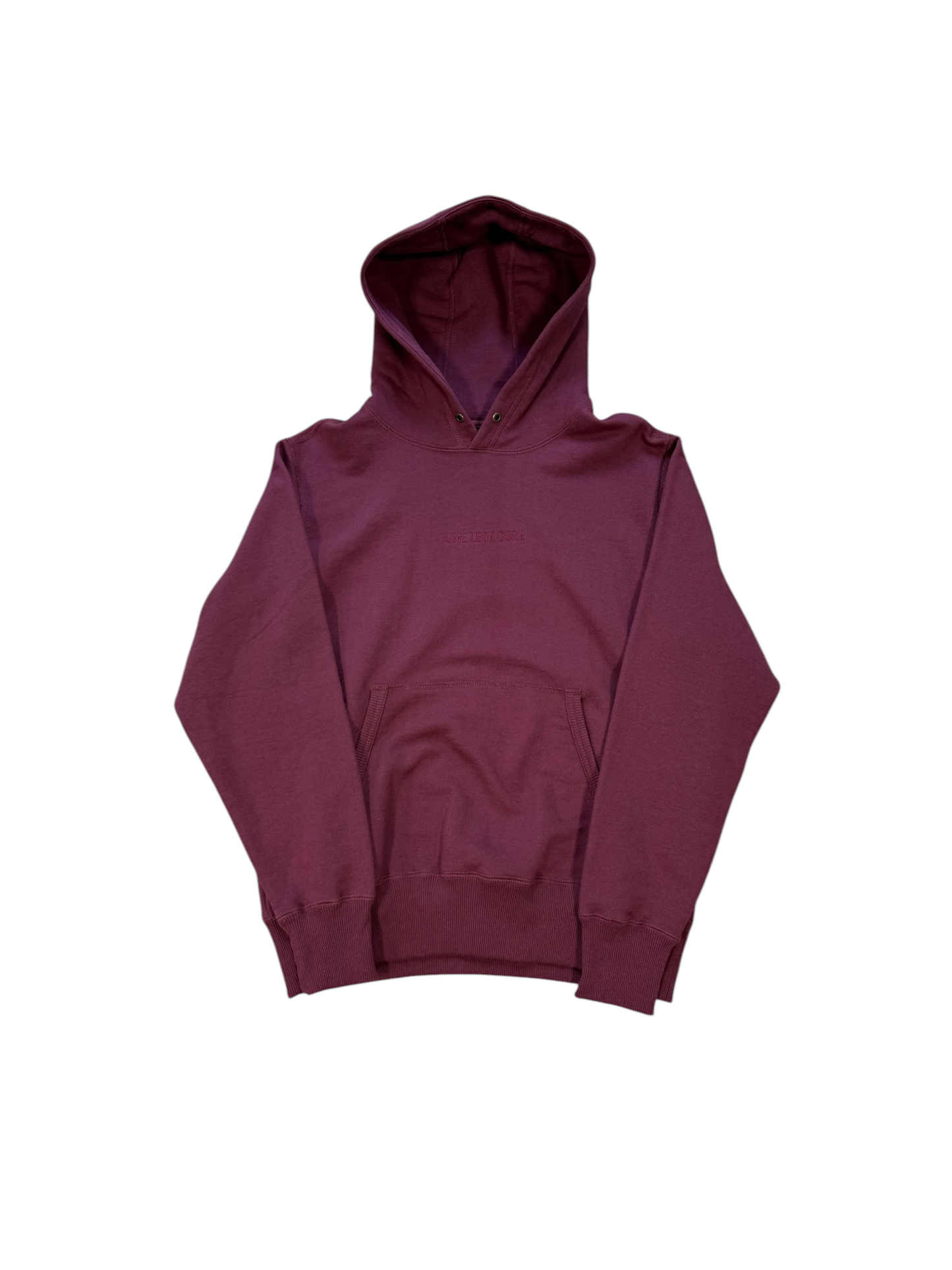 (M) Aime Leon Dore Embroidered Hoodie Burgundy
