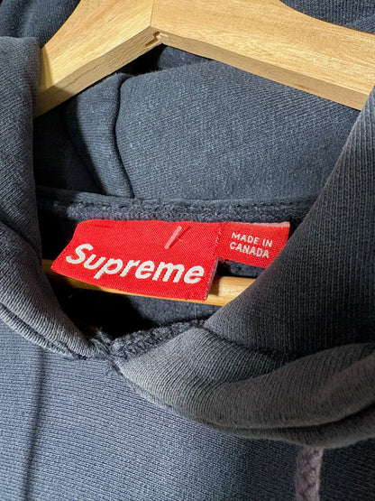 00s Supreme Arc Logo Hoodie Navy Sz L