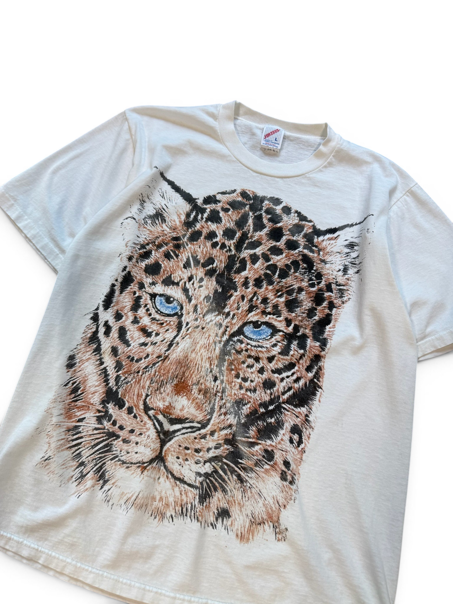 (L) Vintage 90s Leopard Face Tee