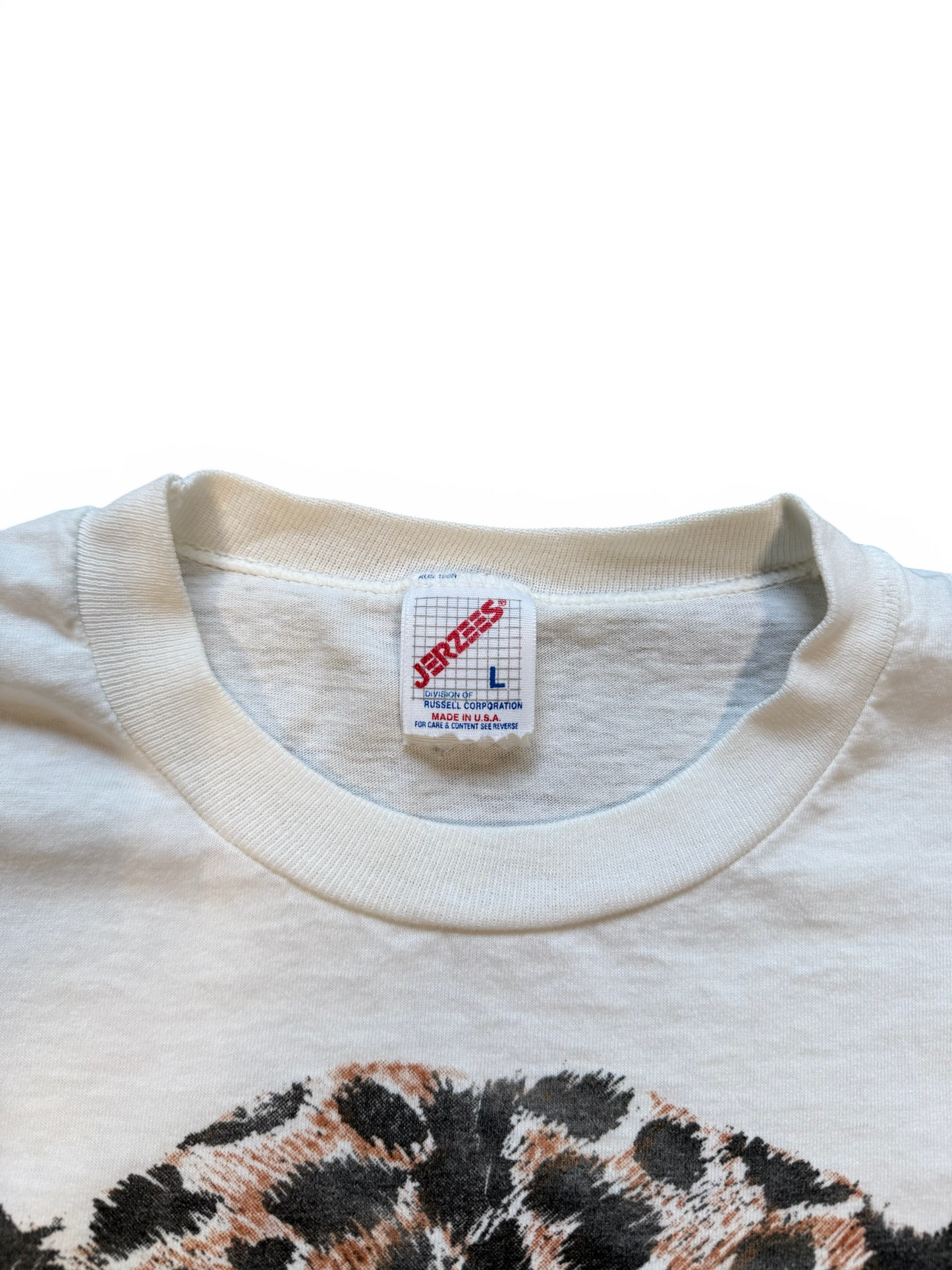 (L) Vintage 90s Leopard Face Tee