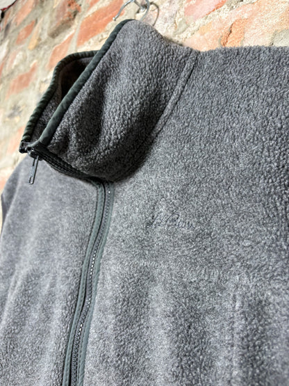 Vtg L.L. Bean Grey Fleece Vest Sz L