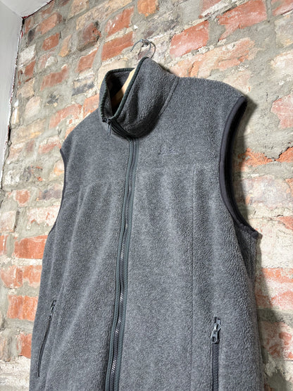 Vtg L.L. Bean Grey Fleece Vest Sz L