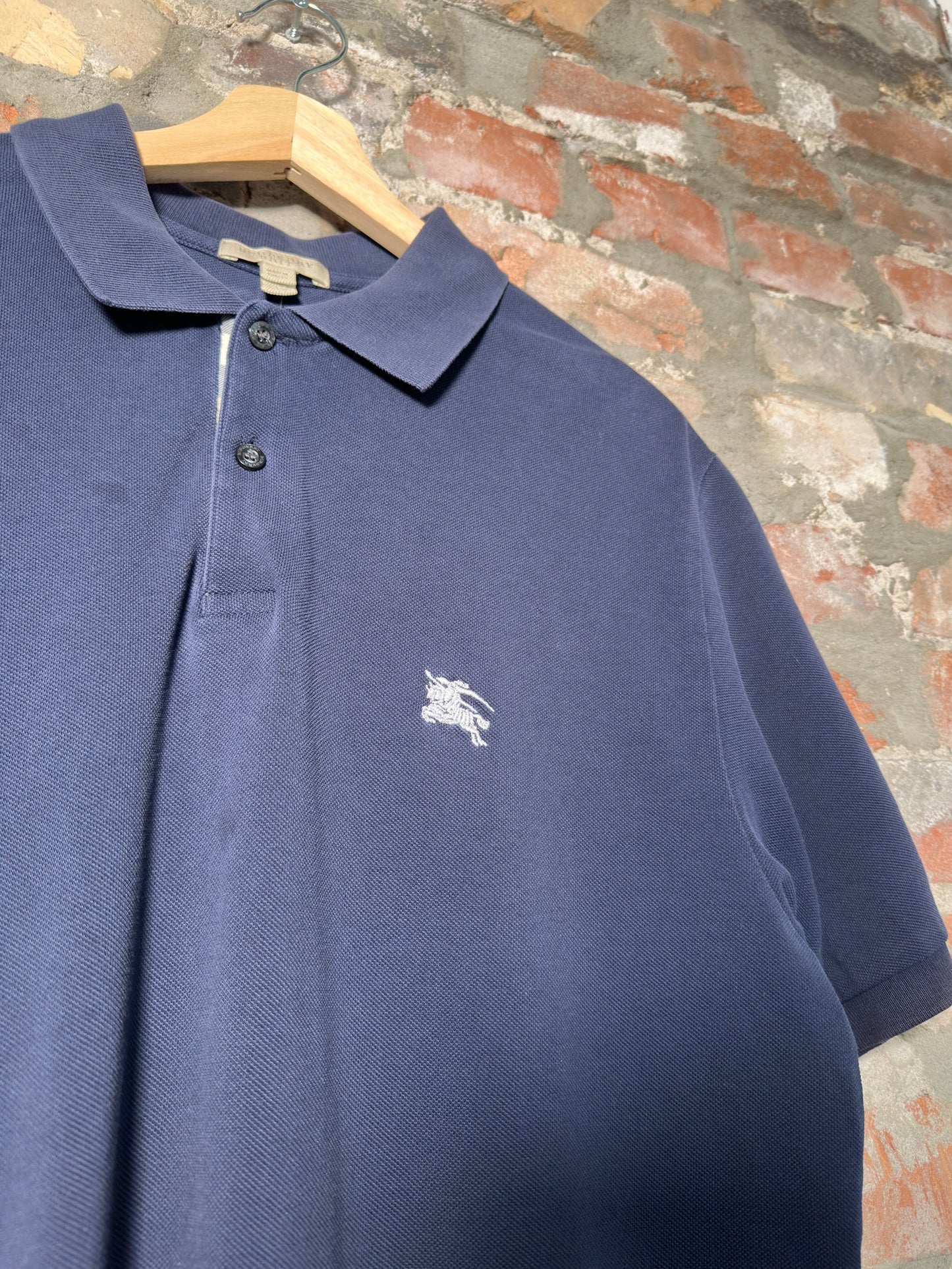 Burberry Navy Polo Shirt Sz L
