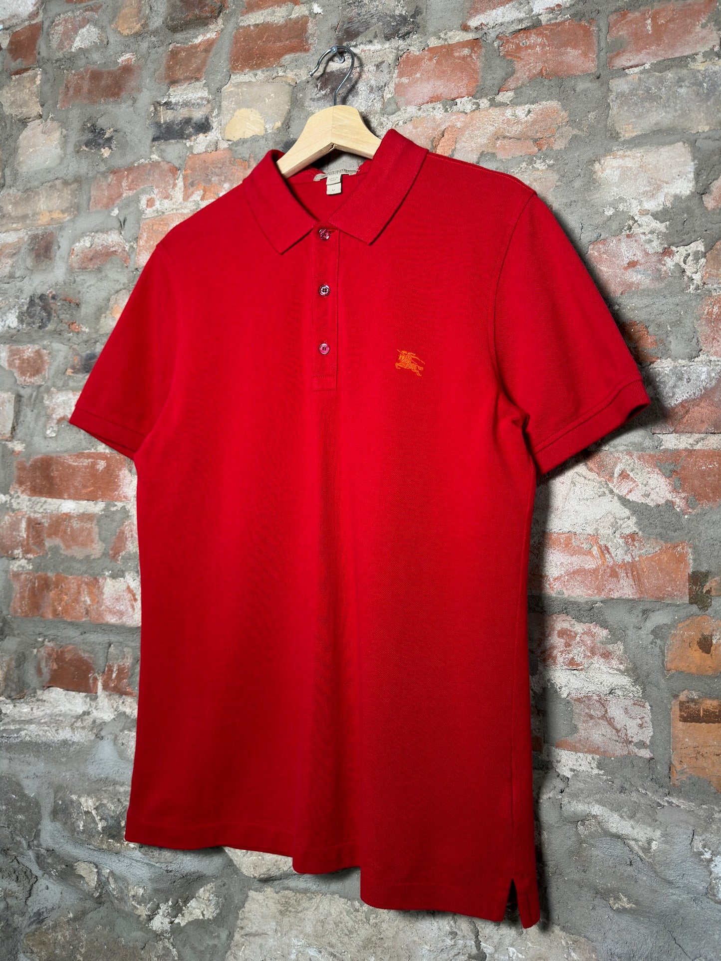Burberry Brit Red Polo Shirt Sz M