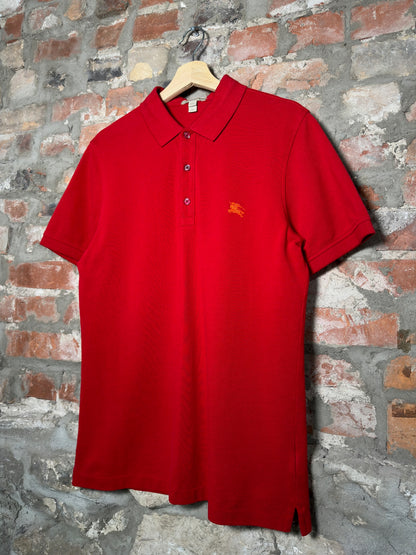 Burberry Brit Red Polo Shirt Sz M