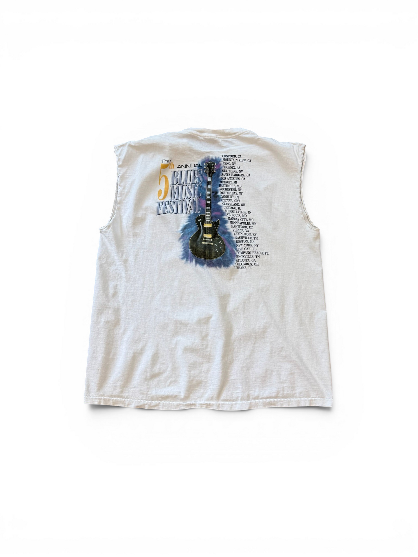 (XL) Vintage 90s Blues Music Festival Cutoff Shirt