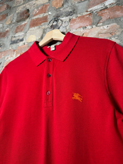 Burberry Brit Red Polo Shirt Sz M