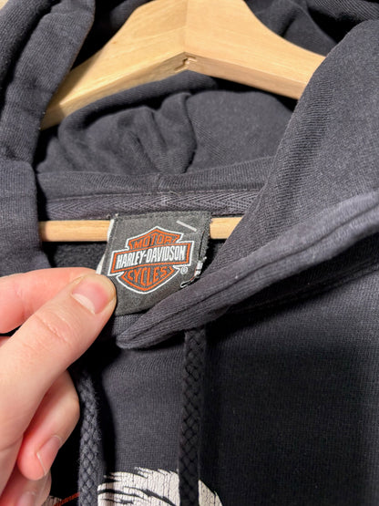 00s Harley Davidson Motorsports Hoodie Black Sz XXL