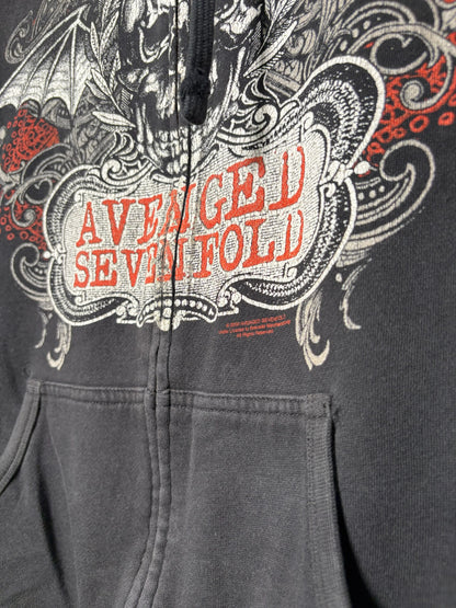 00s Avenged Sevenfold Zip Up Hoodie Sz L