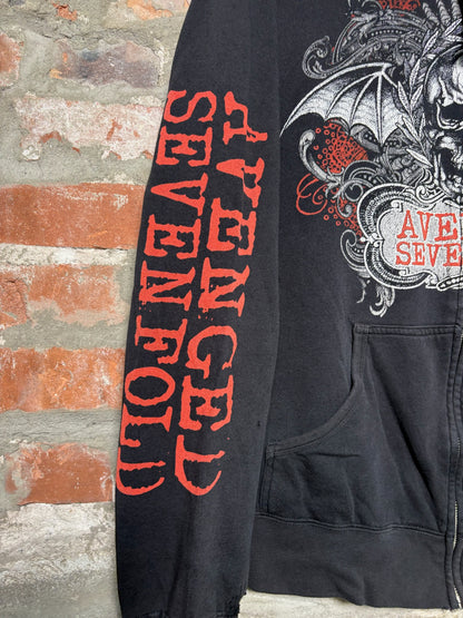 00s Avenged Sevenfold Zip Up Hoodie Sz L
