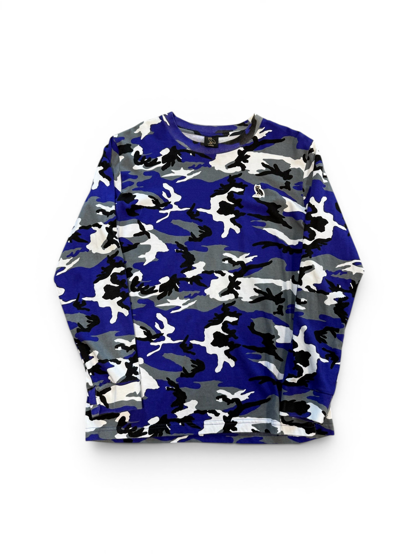(L) OVO Purple Camo Long Sleeve Shirt