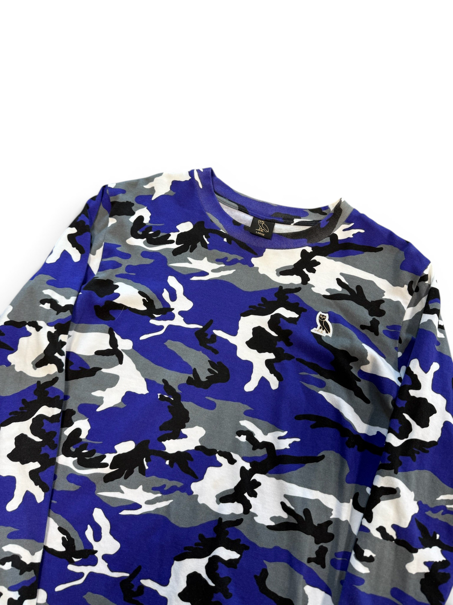 (L) OVO Purple Camo Long Sleeve Shirt