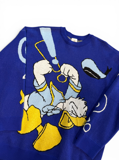(L) Vintage Disney Donald Duck Knit Sweater