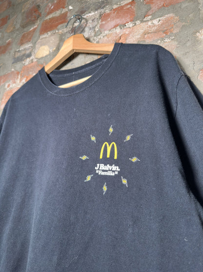 J Balvin x Mcdonalds Black Tee Sz L