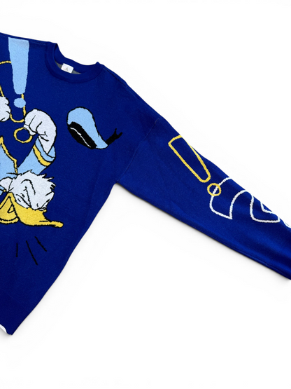 (L) Vintage Disney Donald Duck Knit Sweater