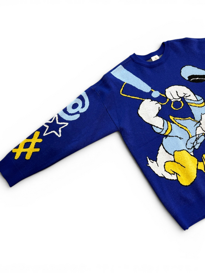 (L) Vintage Disney Donald Duck Knit Sweater