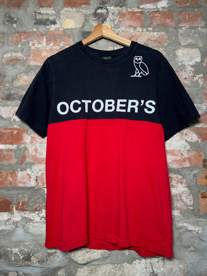 OVO Split Red/Black Tee Sz S