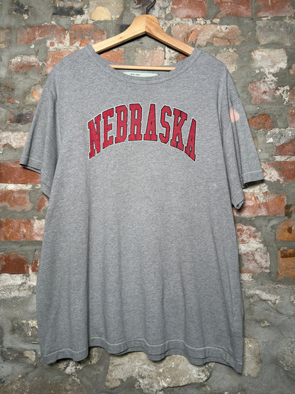 Off White Nebraska Grey Tee Sz XL