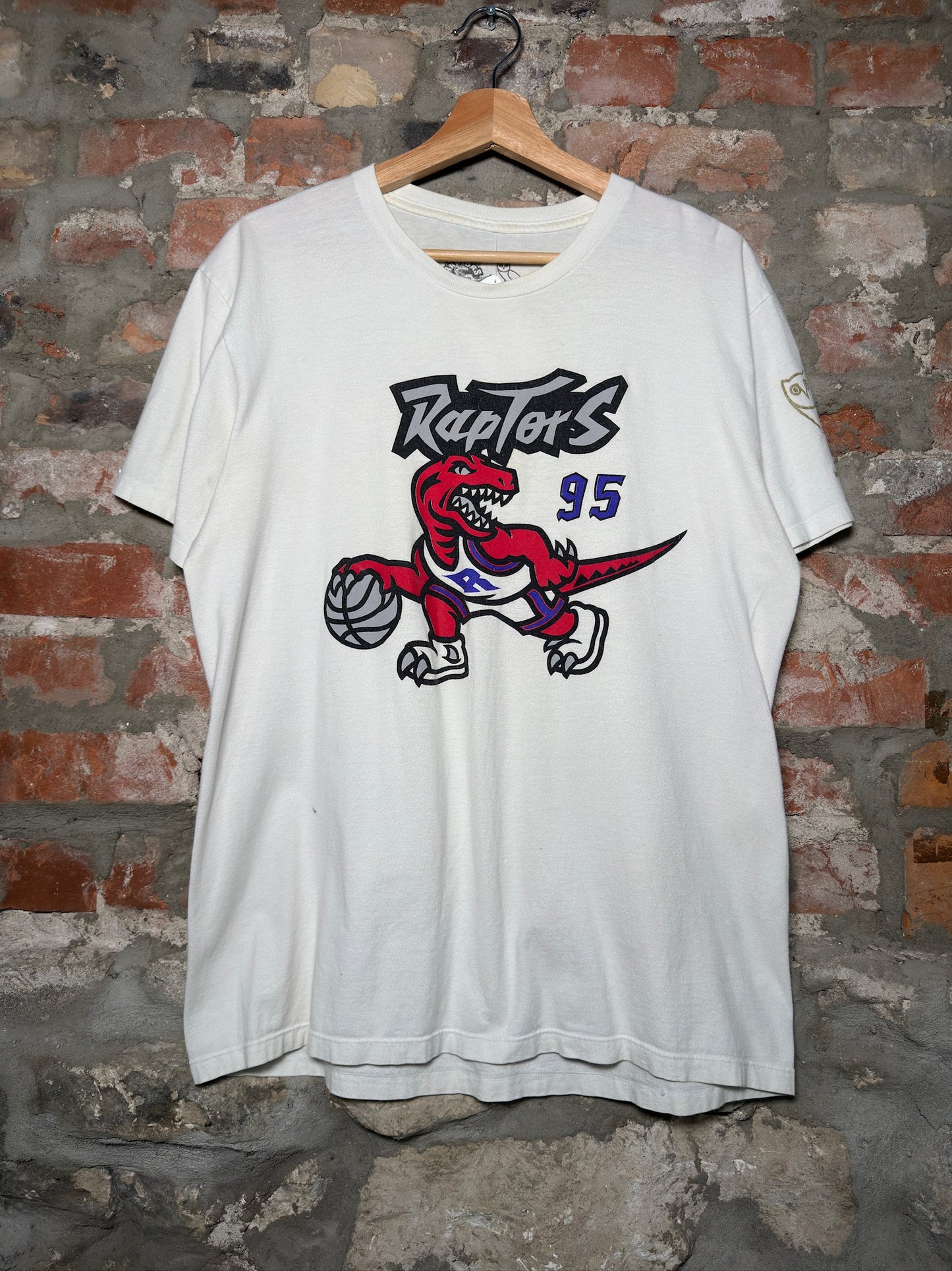 OVO Raptors Drake Night White Tee Sz L