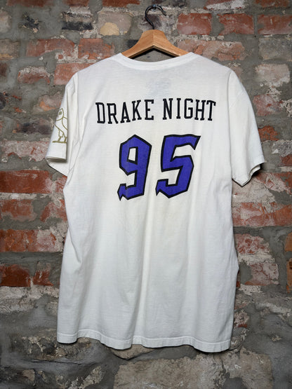 OVO Raptors Drake Night White Tee Sz L
