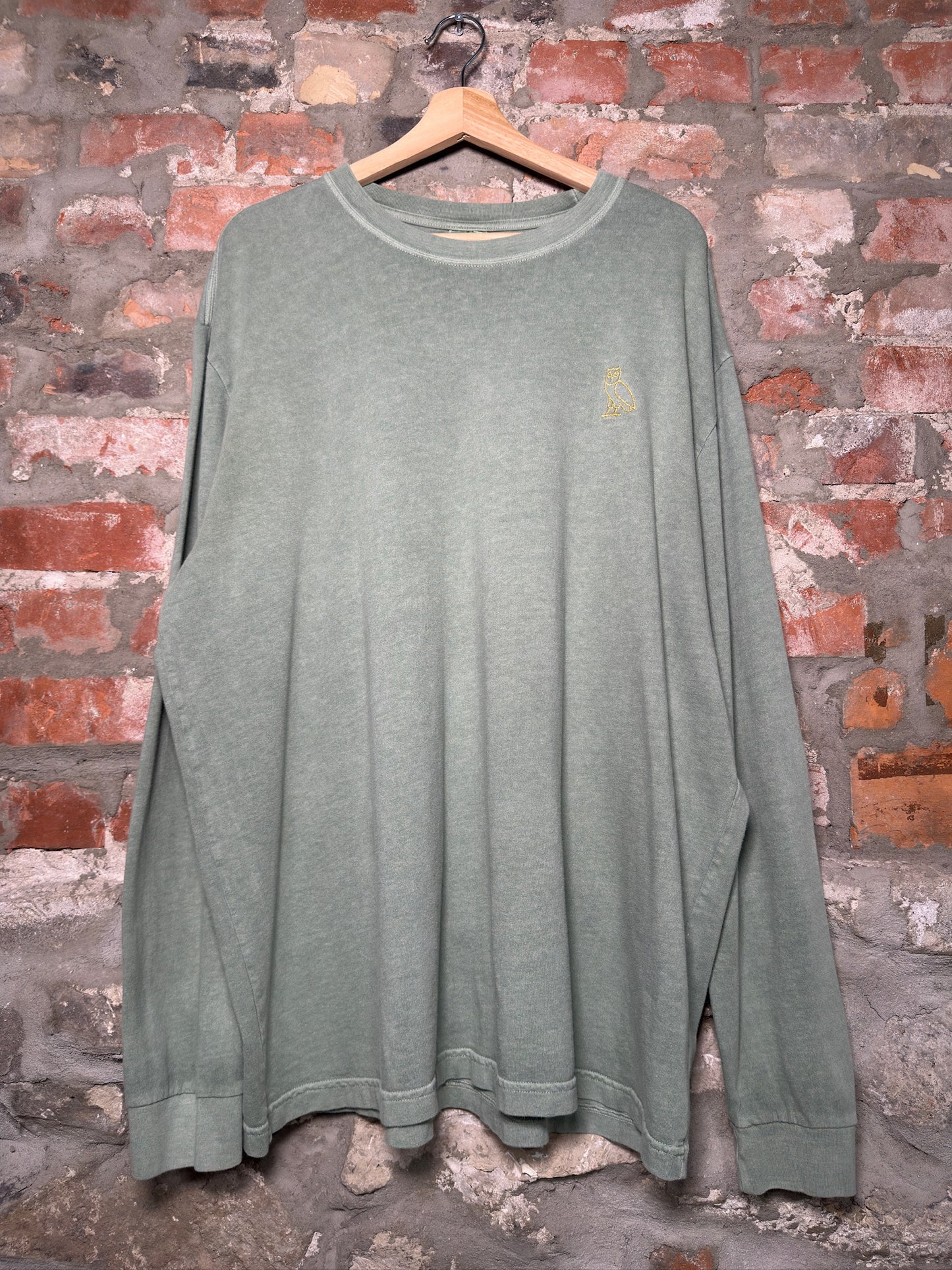 OVO Washed Green Longsleeve Sz XXL