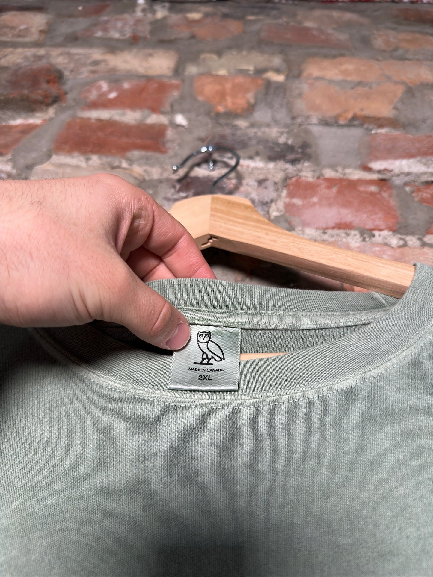 OVO Washed Green Longsleeve Sz XXL