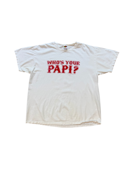 (XL) Vintage Who's Your Papi Parody Tee
