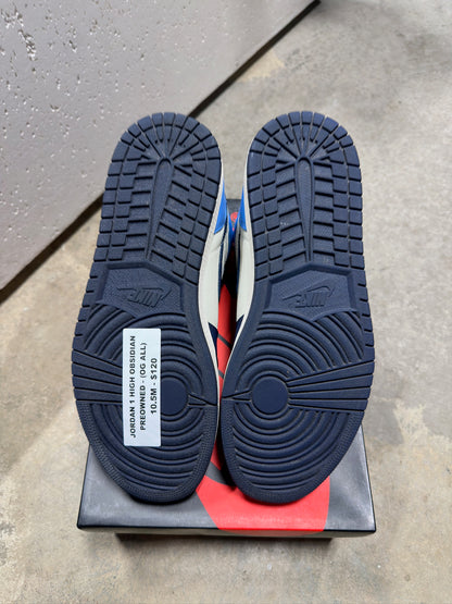 Jordan 1 High Obsidian Sz 10.5M