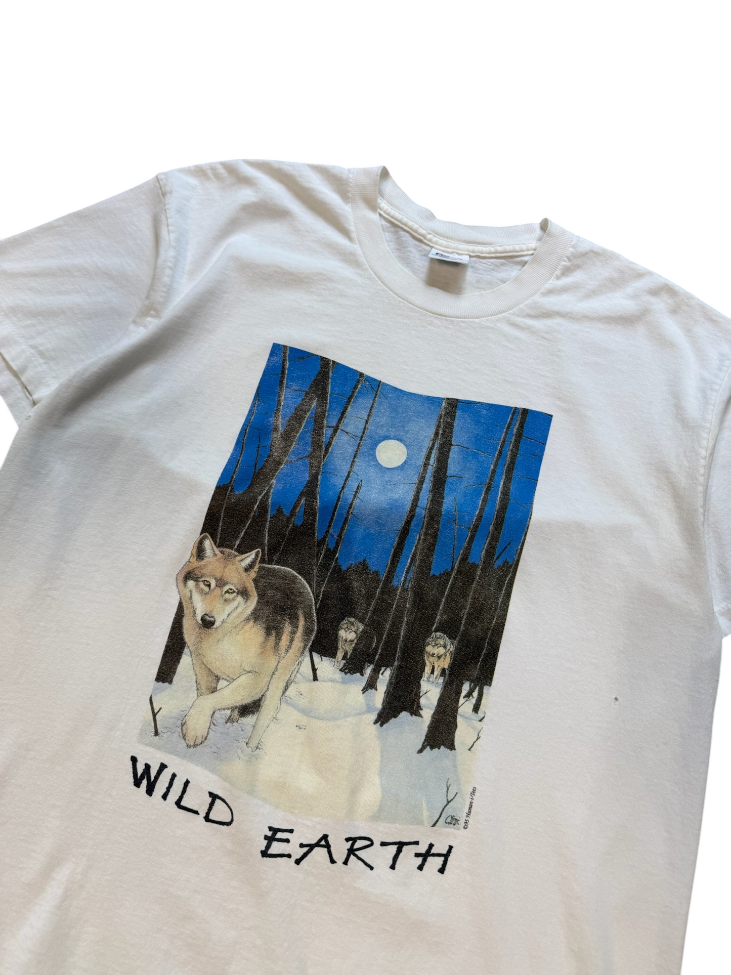 (XL) Vintage 90s Wild Earth Wolf Pack Tee
