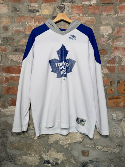 (XL) VTG Maple Leafs Roots Hoodie Jersey