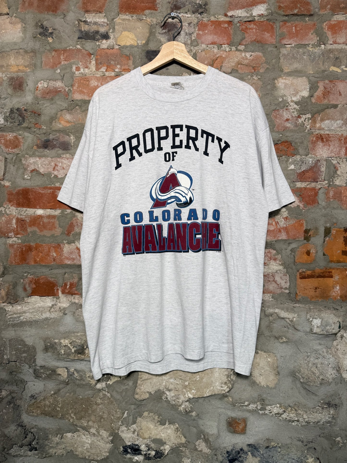(XL) 90s Colorado Avalanche NHL Grey T-Shirt