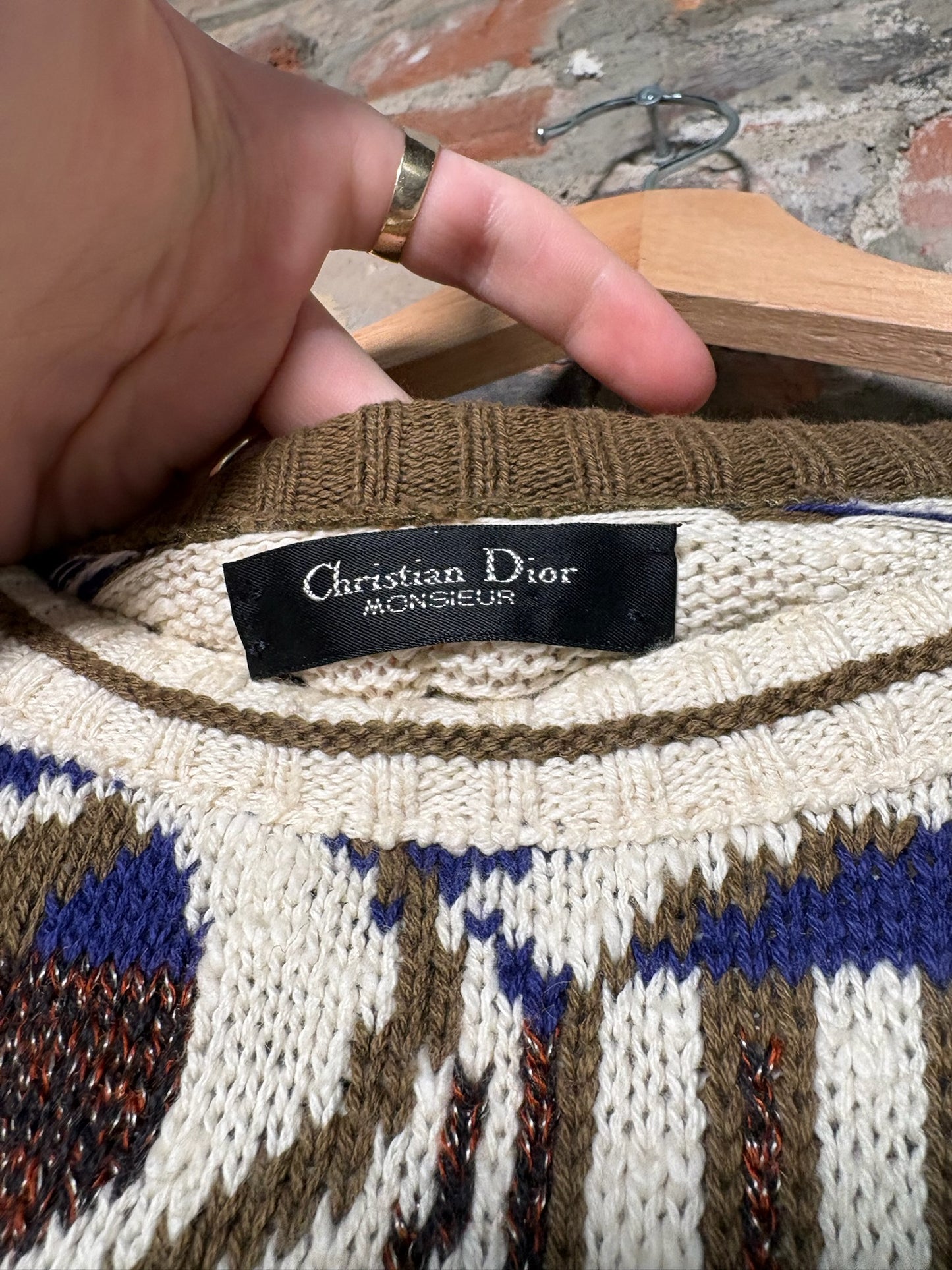 90s Christian Dior Knit Sweater Sz M