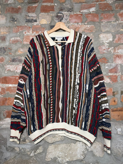 90s Alfani 3D Knit Style Sweater Sz L