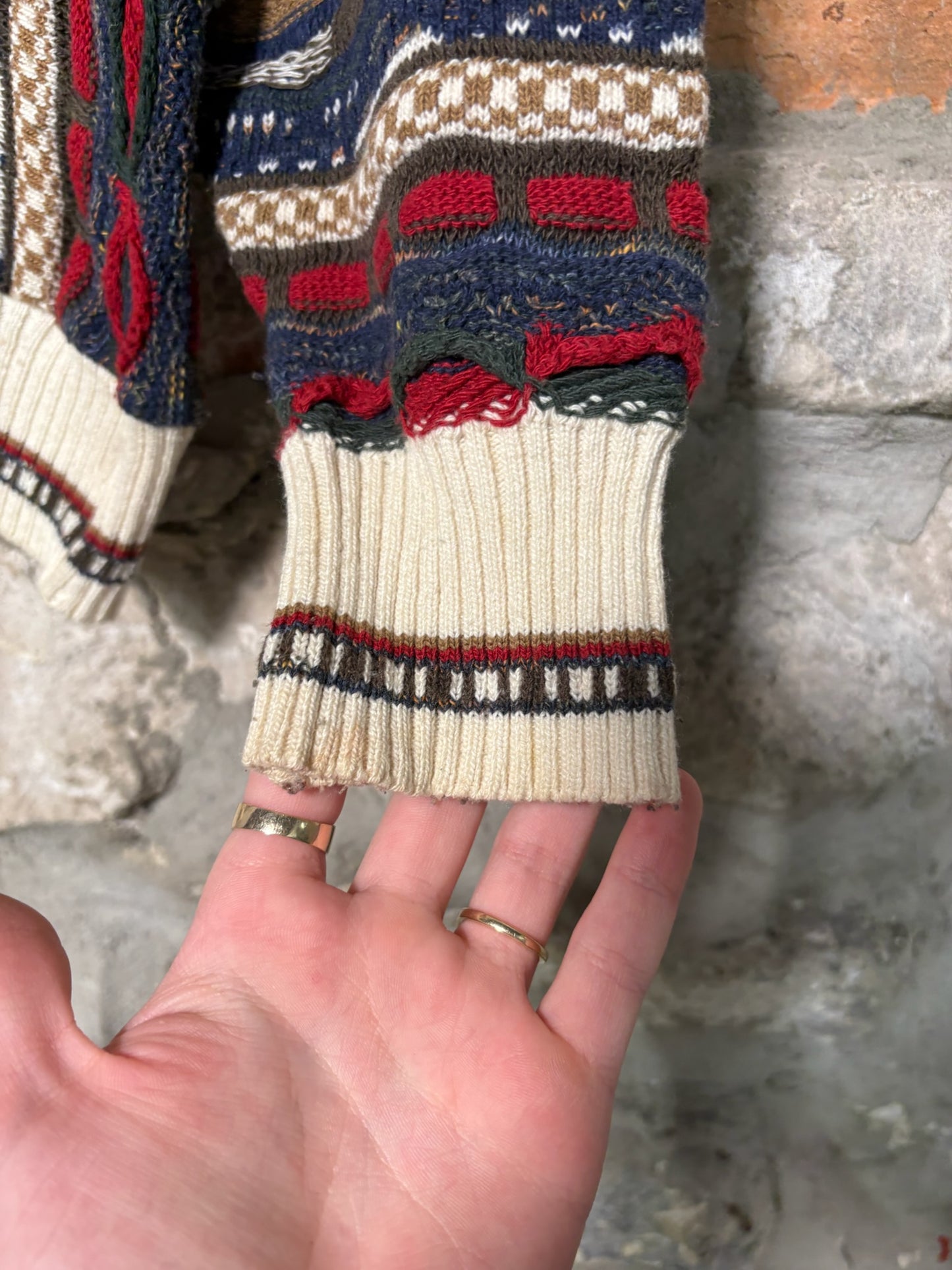 90s Alfani 3D Knit Style Sweater Sz L