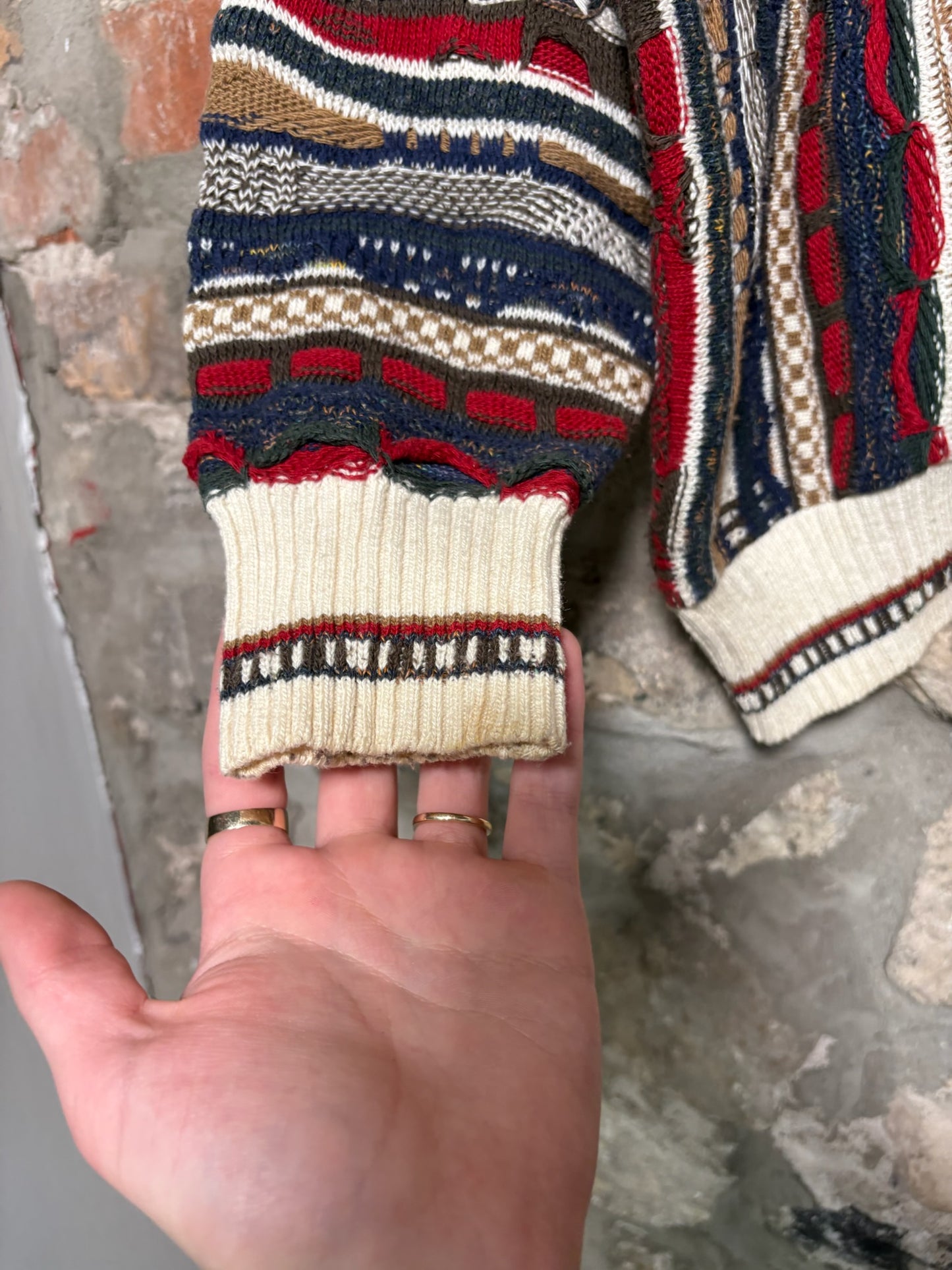 90s Alfani 3D Knit Style Sweater Sz L