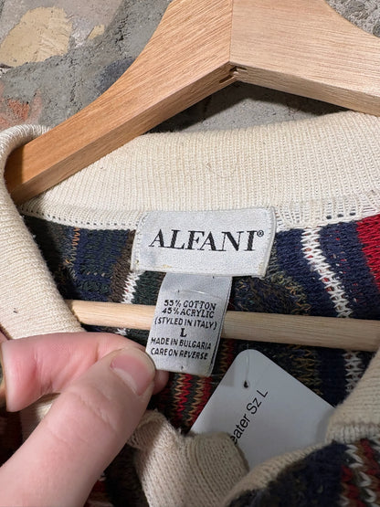 90s Alfani 3D Knit Style Sweater Sz L
