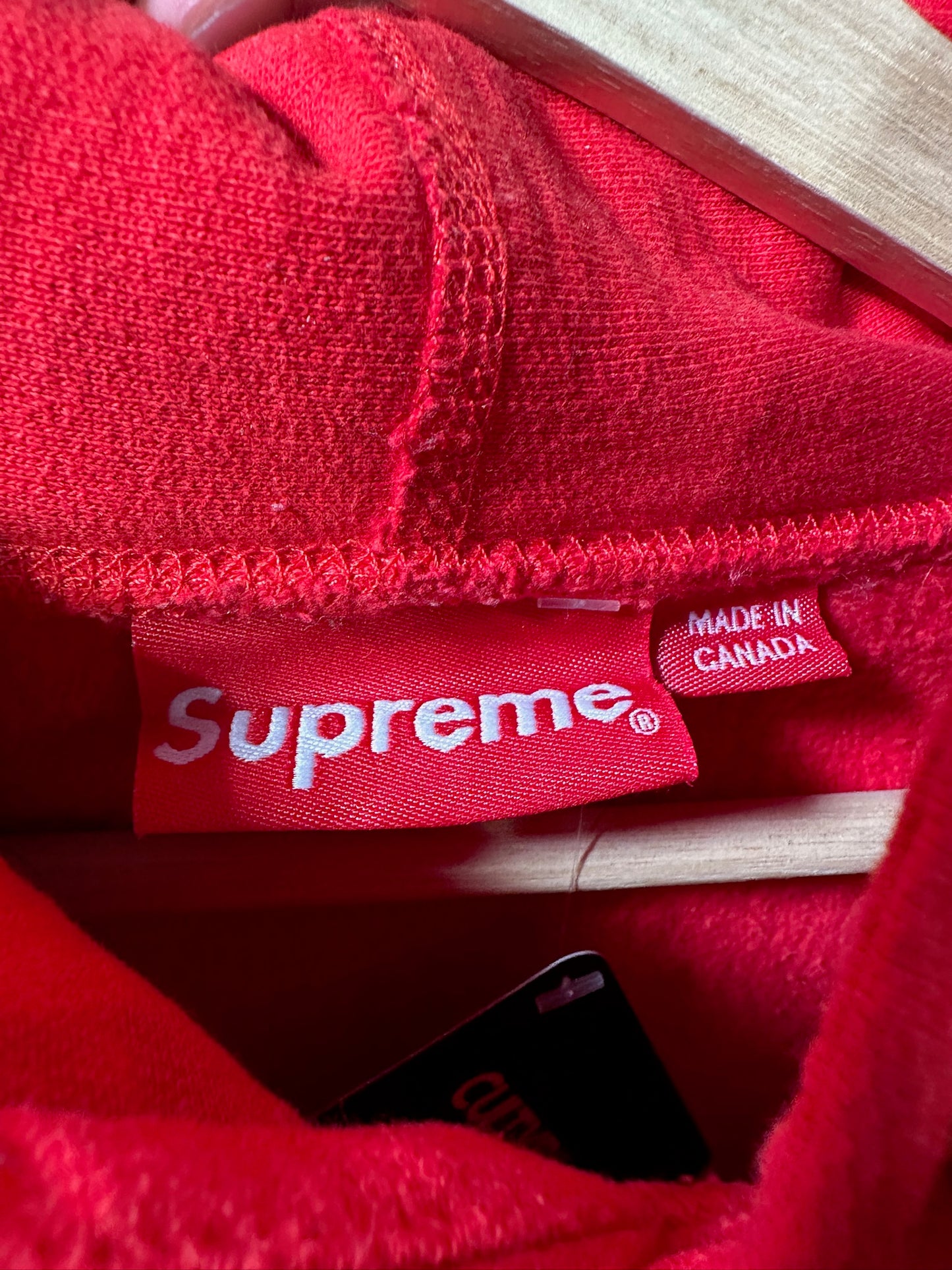 Supreme Purple On Red Box Logo Hoodie (FW17) Sz M
