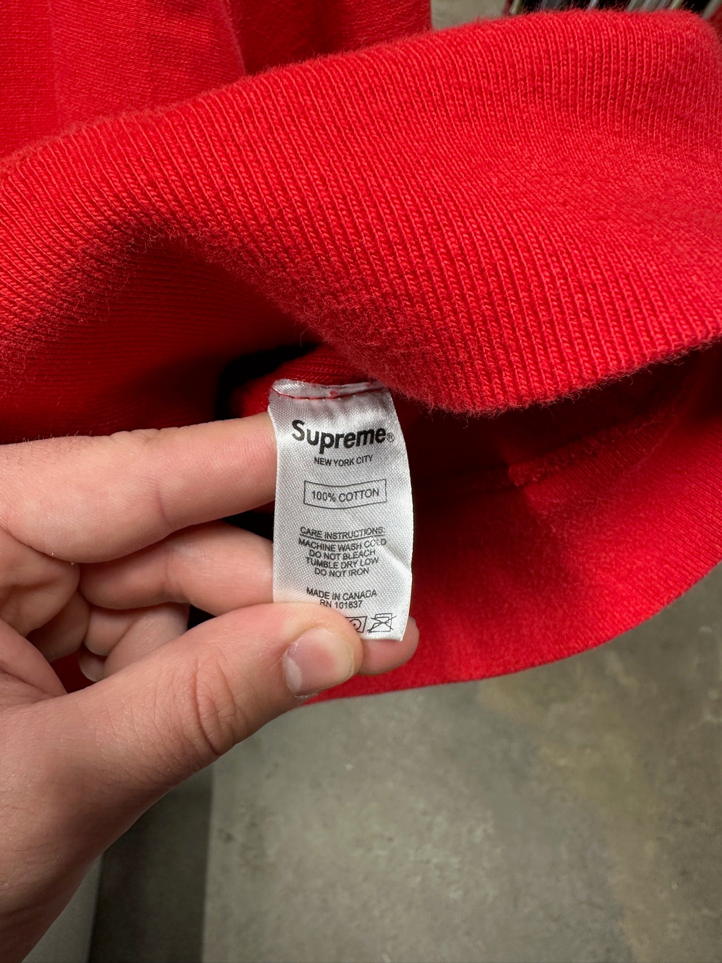 Supreme Purple On Red Box Logo Hoodie (FW17) Sz M