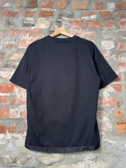 Prada Re-Nylon Triangle Logo T-Shirt Black Sz M