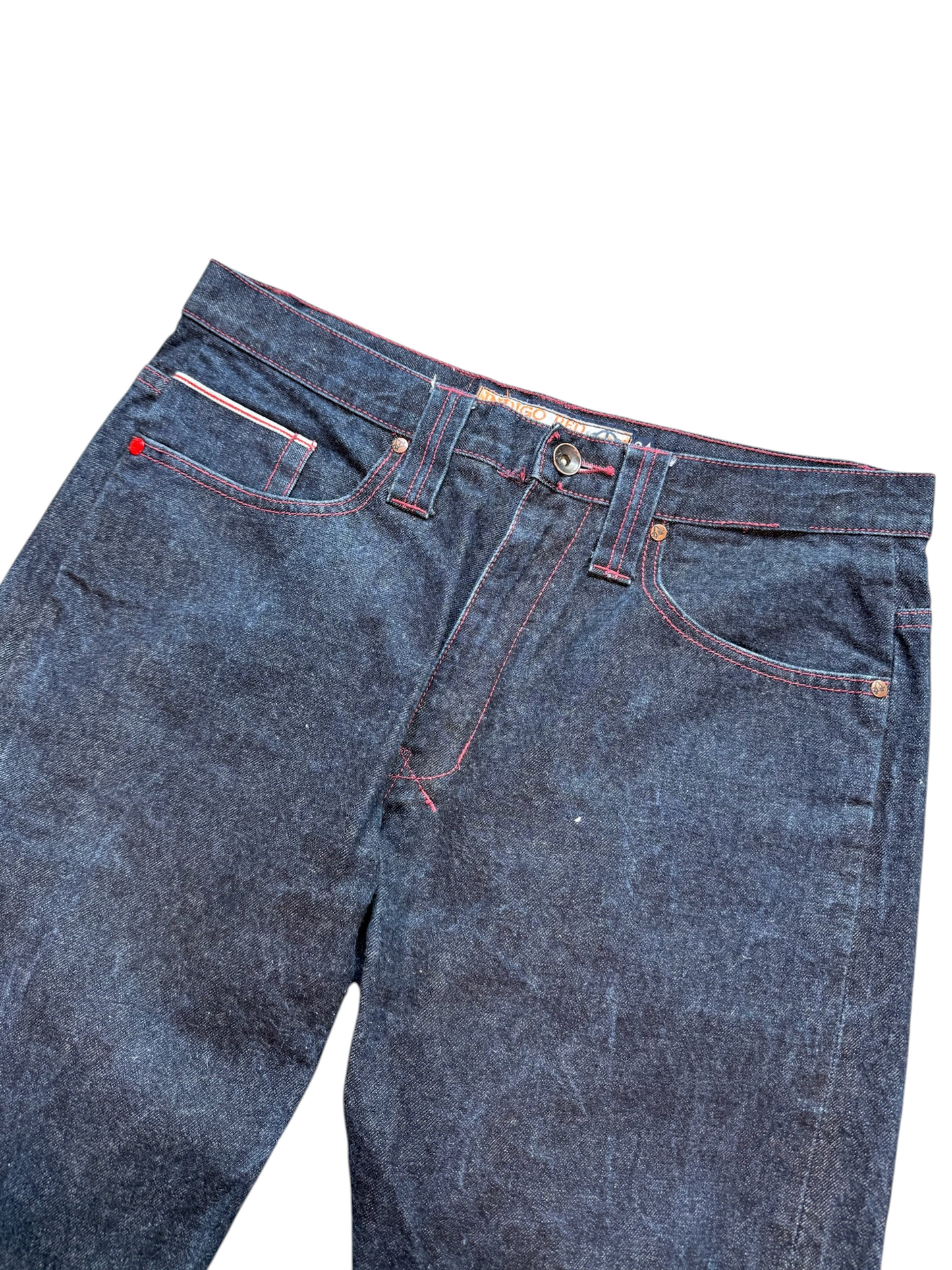 (34W) Vintage Y2K Indigo Salvage Jeans