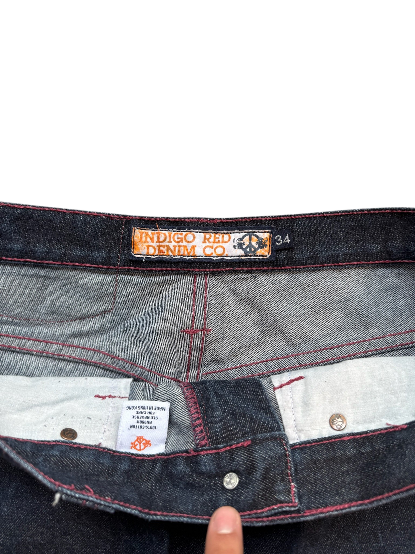 (34W) Vintage Y2K Indigo Salvage Jeans