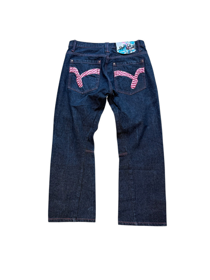 (34W) Vintage Y2K Indigo Salvage Jeans