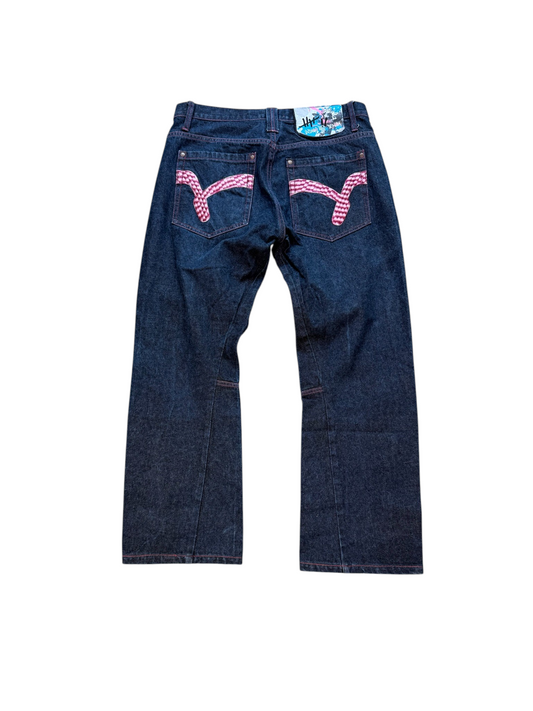 (34W) Vintage Y2K Indigo Salvage Jeans