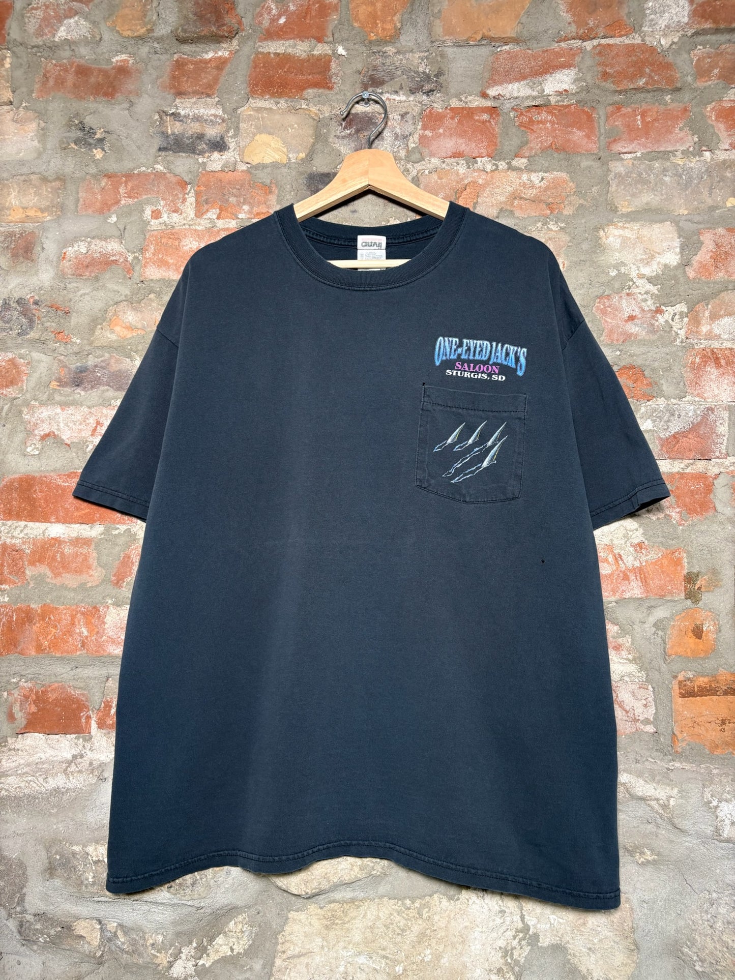 02" One Eyed Jack's Pocket Tee Sz XL